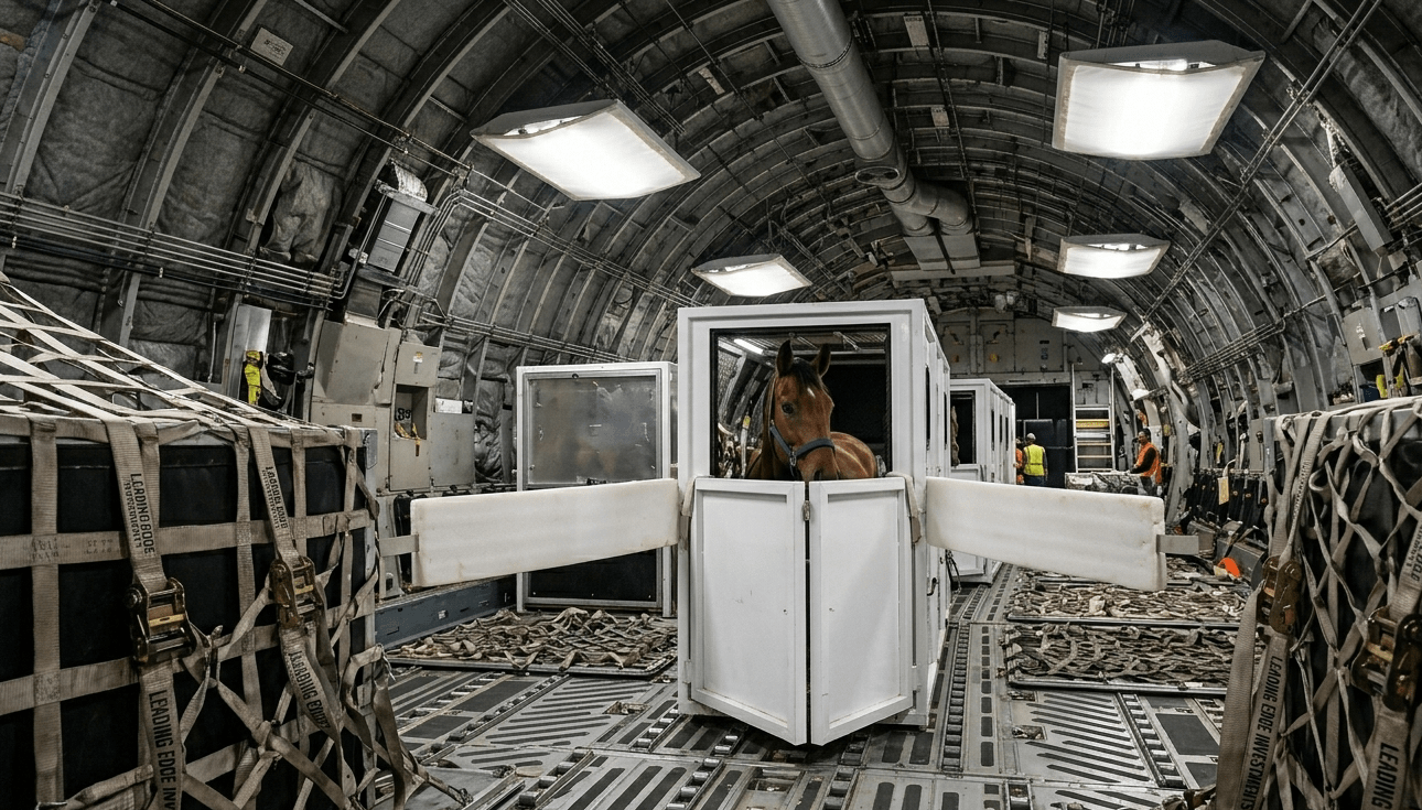 Horses in the Stable Image