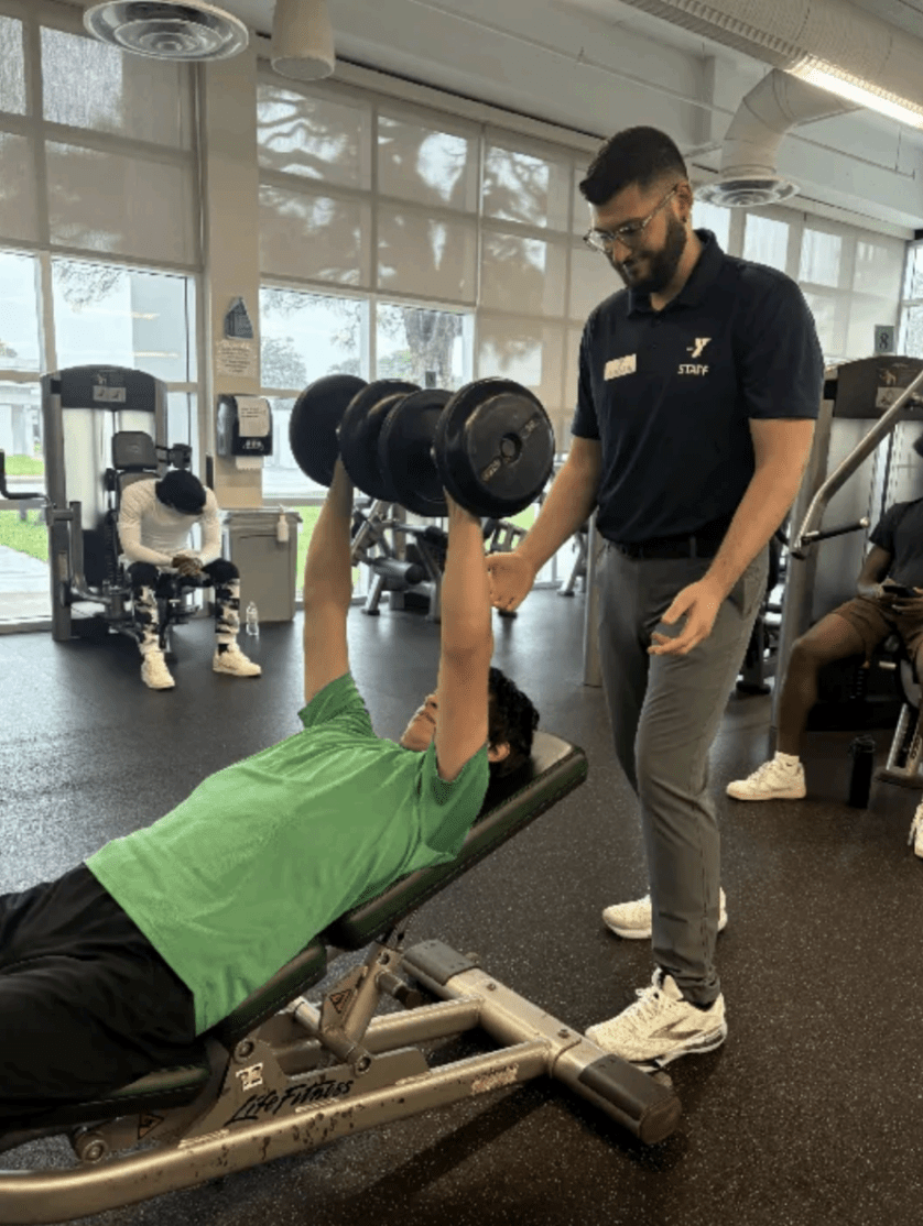 Healthy Connections Coordinator, Zachary Lipson, with a program participant