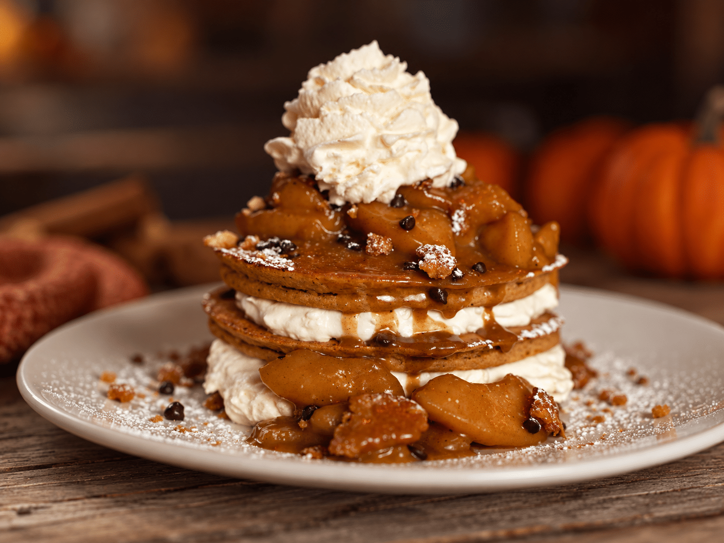 Apple Cobbler Chocolate Chip Pumpkin Pancake