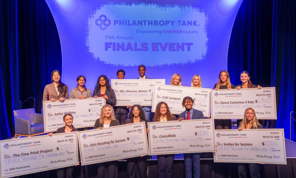 Student CHANGEmakers with their funding awards at the Philanthropy Tank's 11th Annual Finals Event at the Kravis Center in West Palm Beach.
